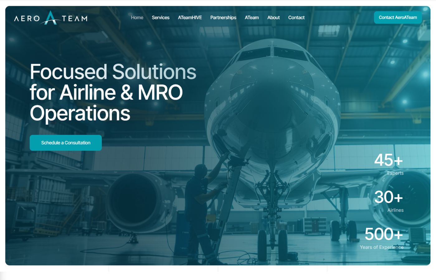 AeroATeam website screenshot