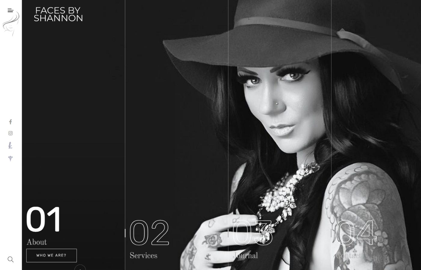 Faces By Shannon website screenshot