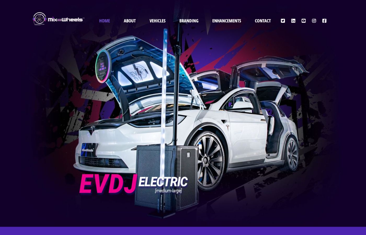 Mix on Wheels website screenshot