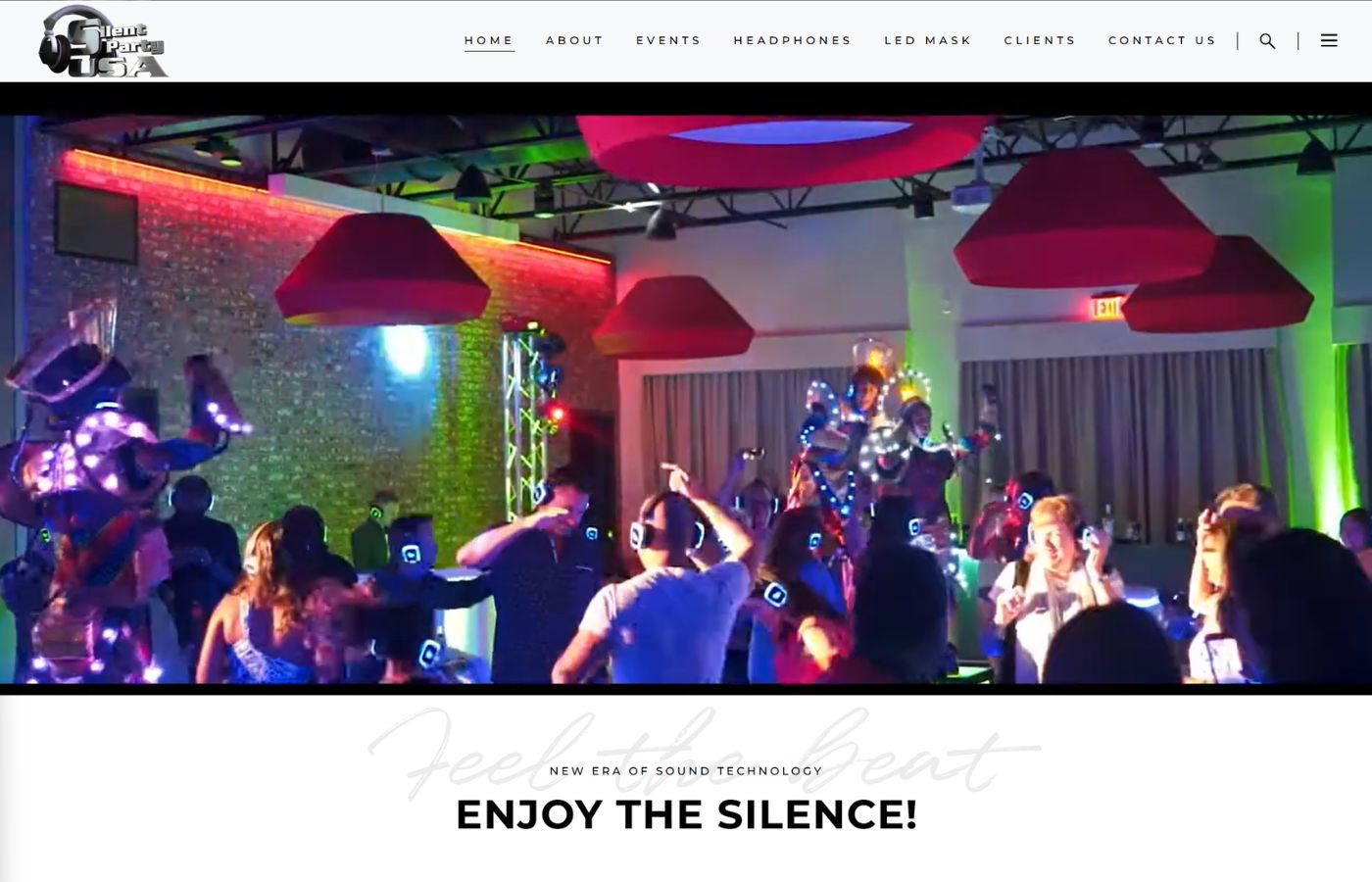 Silent Party USA website screenshot
