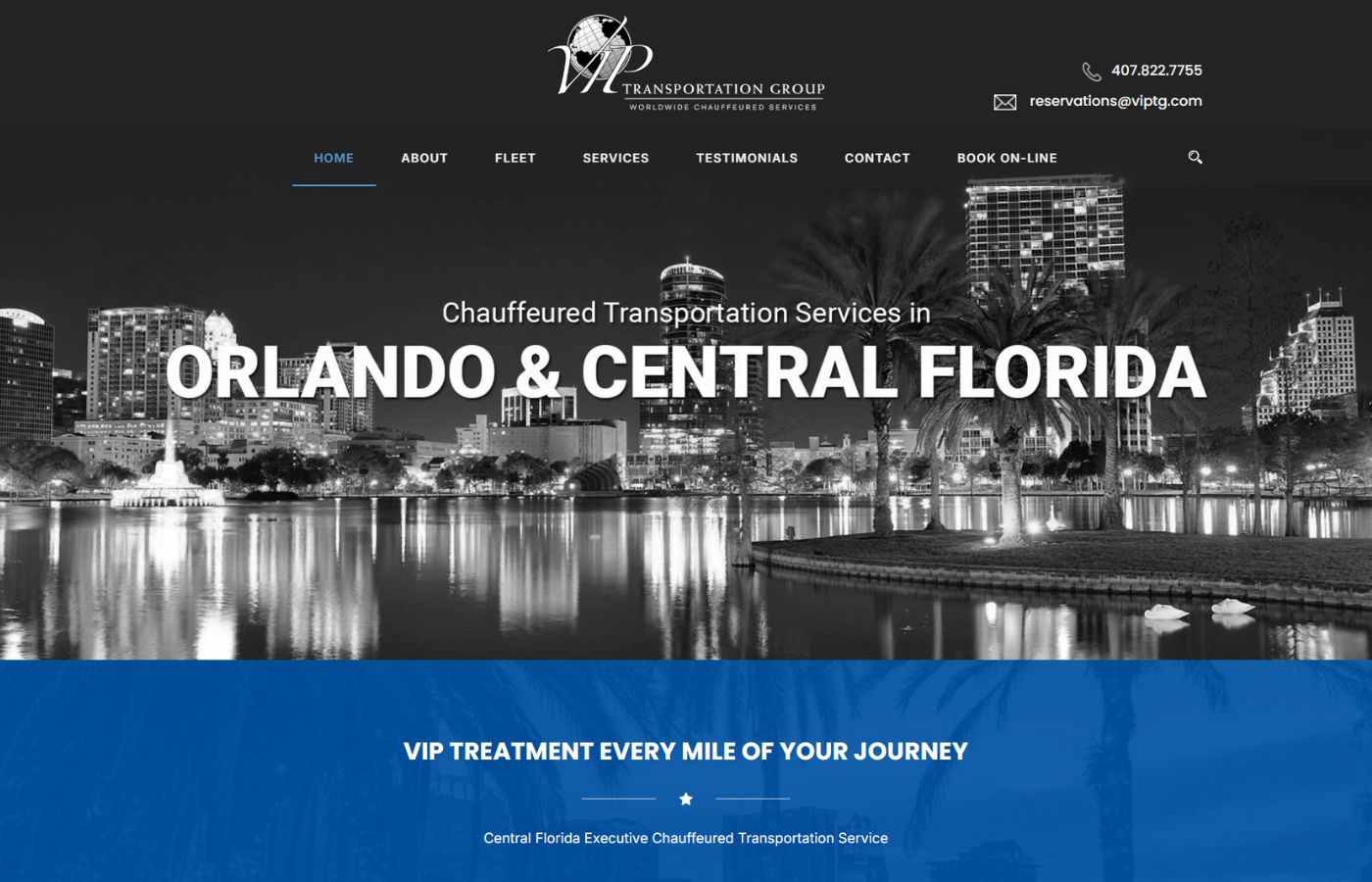 VIP Transportation Group website screenshot