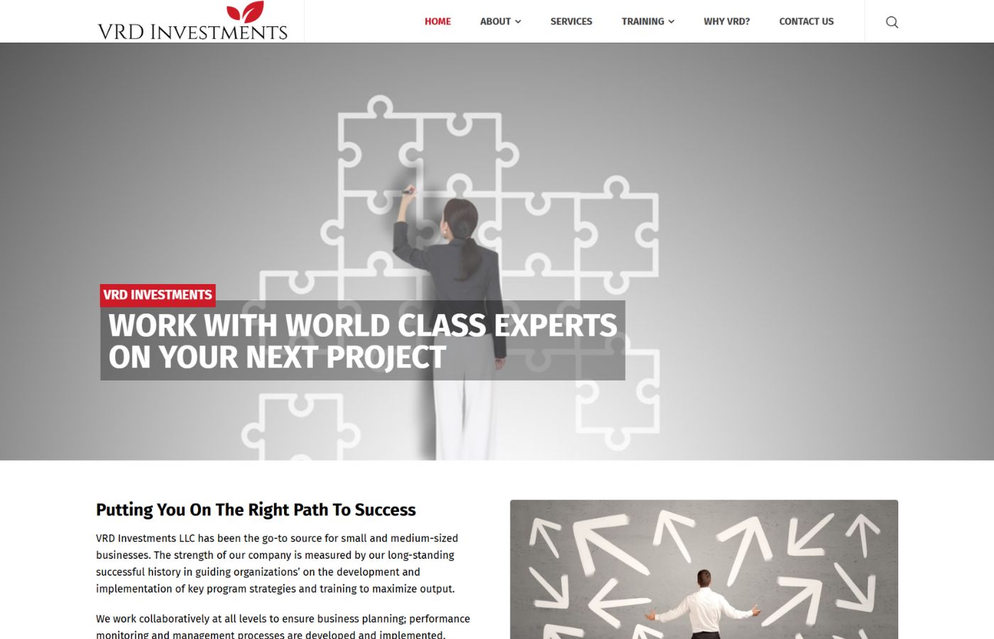 VRD Investments website screenshot