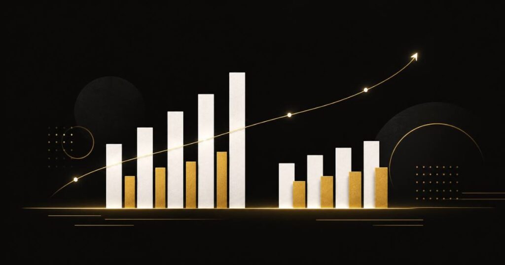 Editorial dashboard showing Google Ads small business results trend